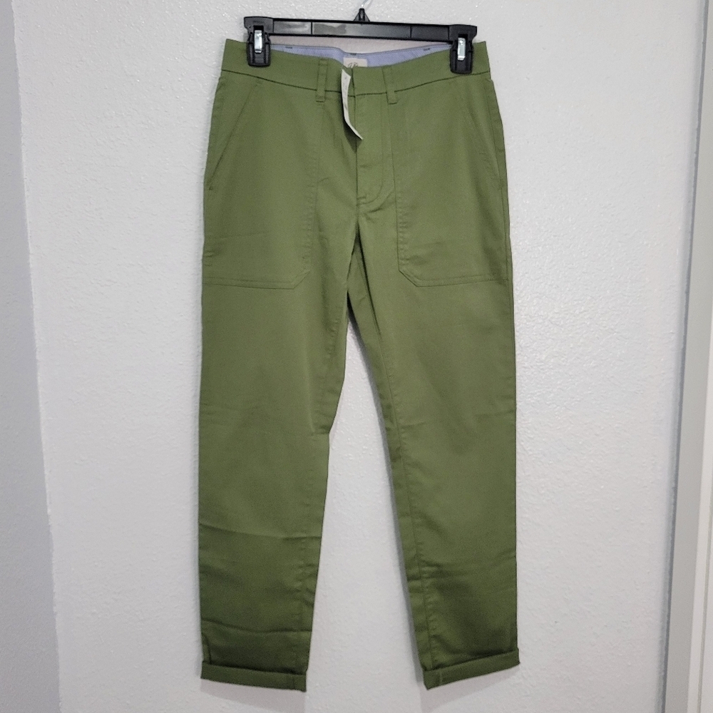 J Crew Patch Pocket Slim Boyfriend Chino Pant Size 24 NWT BF496